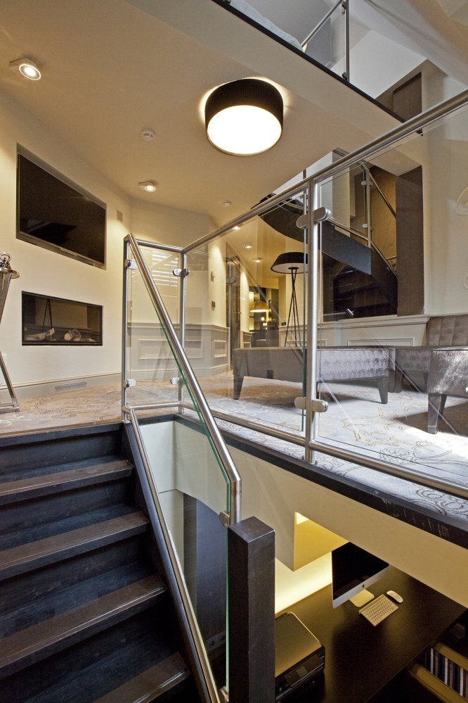 A unique workspace on the lower level